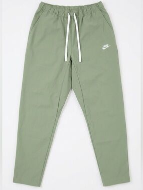Nike Green Drawstring Joggers with White Accents